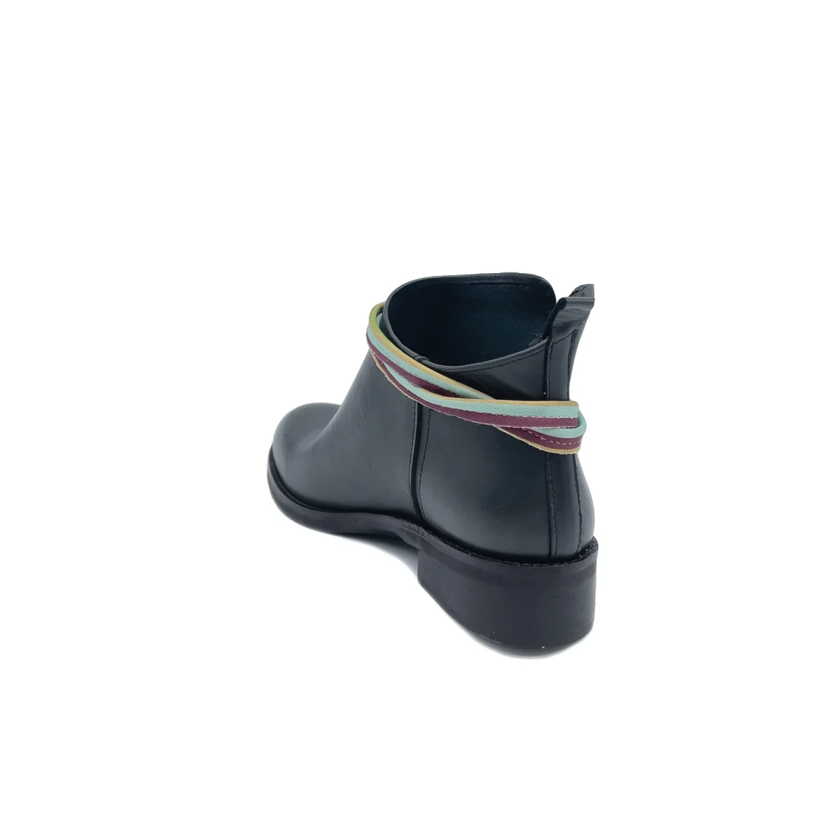 CATANIA Stivaletto in vera pelle nero con laccetto - immagine 5