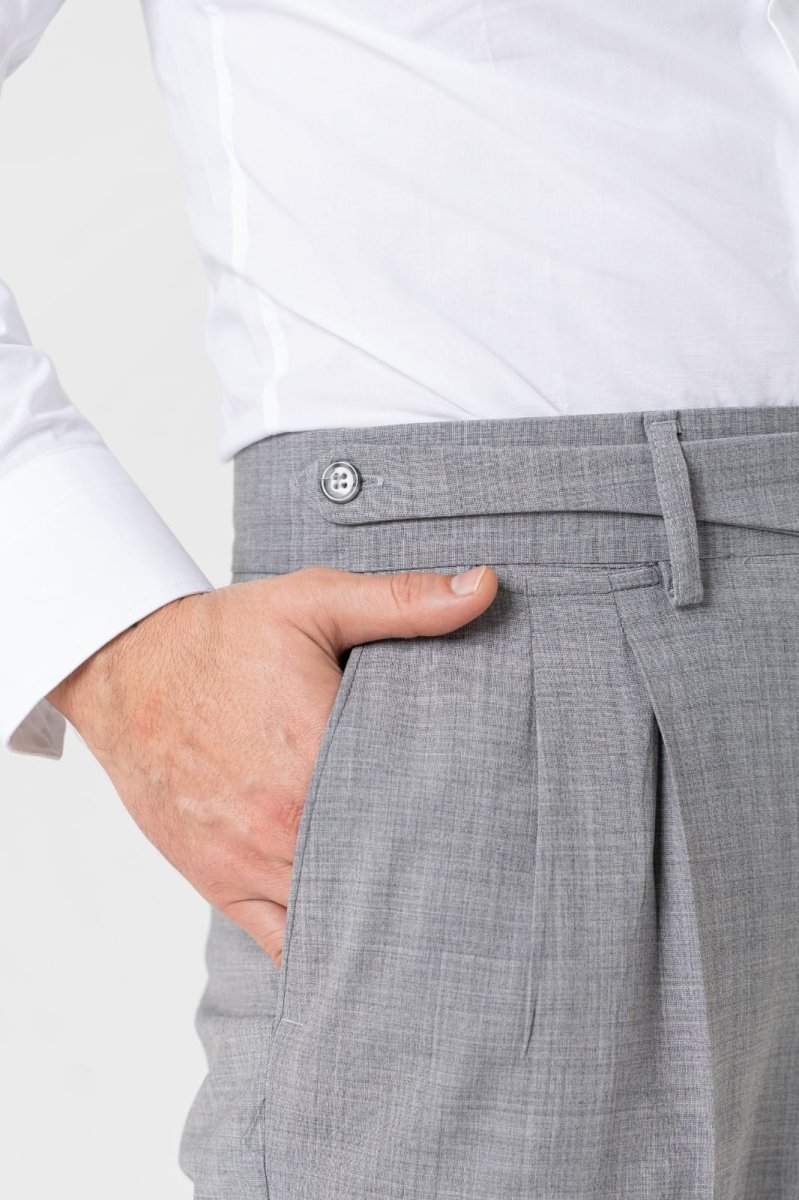 Pantalone Doppia Cinta Grigio Wall Street - immagine 3