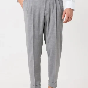 Pantalone Doppia Cinta Grigio Wall Street