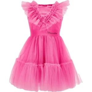 Abito MONNALISA tulle fuxia 2 anni