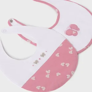 Bavette MAYORAL neonata con farfalle bianco fuxia
