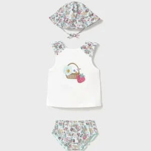 Completo costume MAYORAL neonata fragole 1 mese - 18 mesi