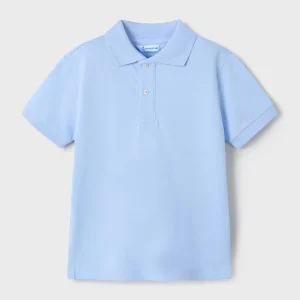 Polo MAYORAL da bambino in cotone azzurra 2 anni -  10 anni