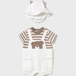 Pagliaccetto e cappello MAYORAL orsetto bianco