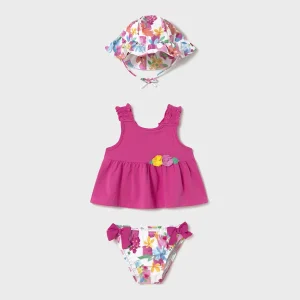 Completo MAYORAL top costume e cappello fuxia 6 mesi - 4 anni
