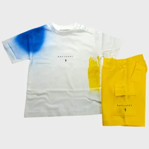 Completo CESARE PACIOTTI baby e kids bianco e giallo 24 mesi - 6 anni