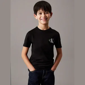 T-shirt CALVIN KLEIN unisex nera logo laterale 4 anni - 16 anni