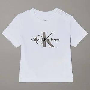 T-shirt CALVIN KLEIN unisex baby e kids bianca 9 mesi - 4 anni