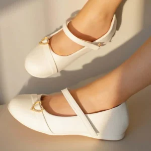 Ballerine Sofia bianca con applicazione cuoricino 25 - 36