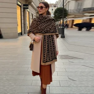 Sciarpone Sofia lux multi beige