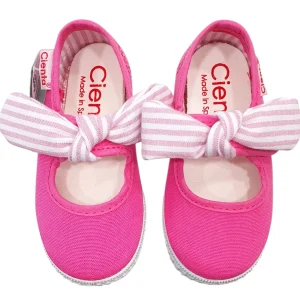 Ballerine CIENTA fuxia in cotone con nodino removibile 20 - 30