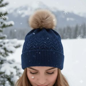 Cappello MAYORAL blu pompon naturale 4 anni - 16 anni