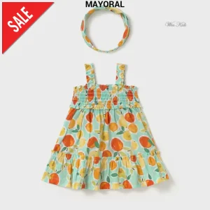 Abito e fascia MAYORAL a fantasia tema frutta 6 mesi - 4 anni