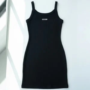 Abito GUESS in cotone elastico nero con logo