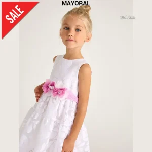 Abito MAYORAL con cintura fiori fuxia 2 anni - 10 anni