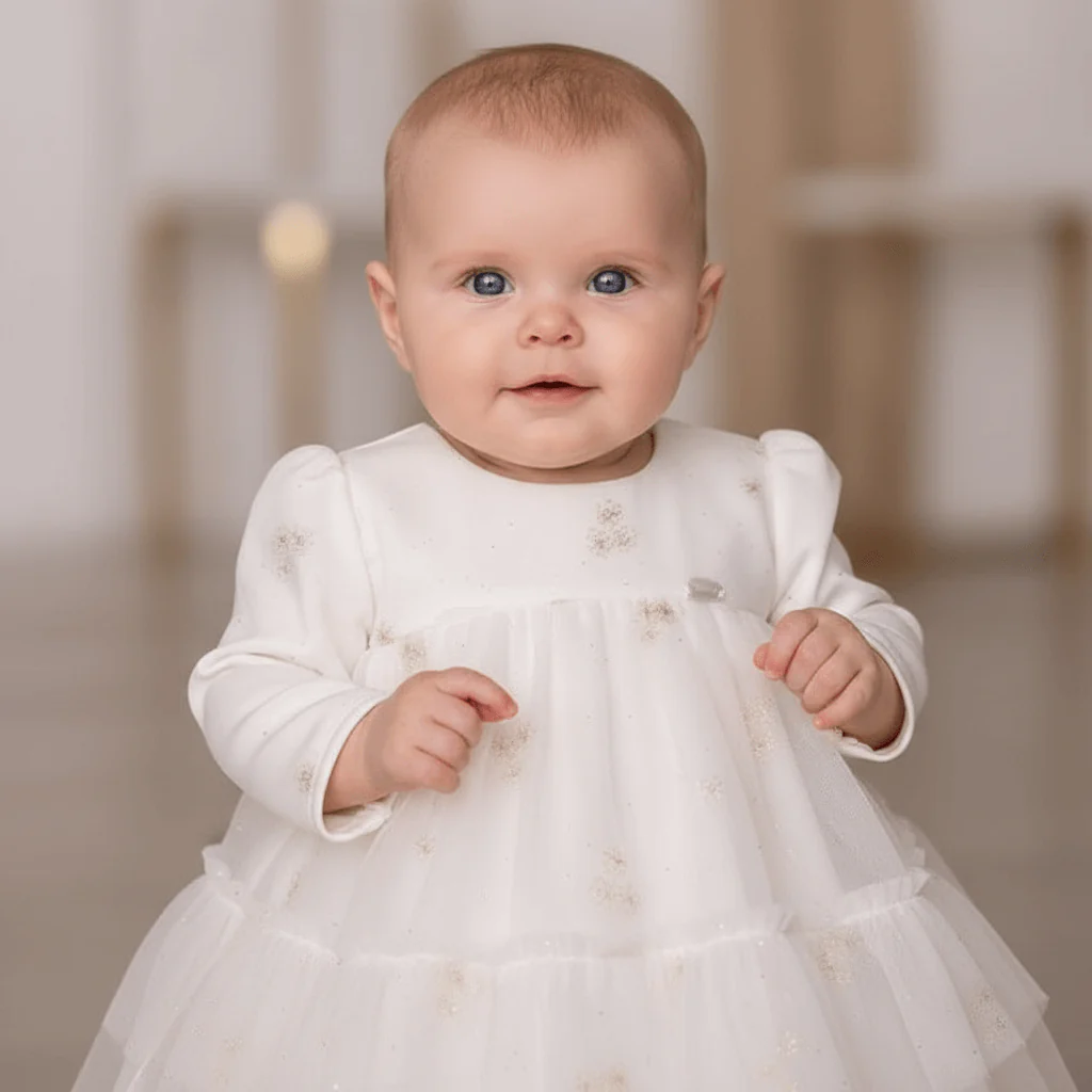 Abito MAYORAL per occasioni speciali manica lunga neonata 1mese - 18 mesi - immagine 2