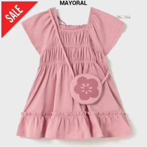Abito MAYORAL rosa con borsa dalla 6 mesi alla 4anni