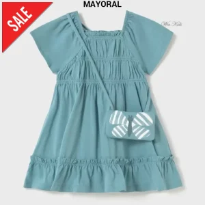 Abito MAYORAL verde con borsa dalla 6 mesi alla 4 anni