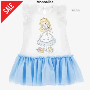 Abito MONNALISA fantasia ALICE con strass e tulle 3 mesi - 36 mesi