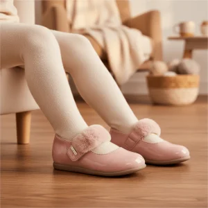 Ballerine MAYORAL rosa in vernice con dettaglio in pelliccia 19 - 25