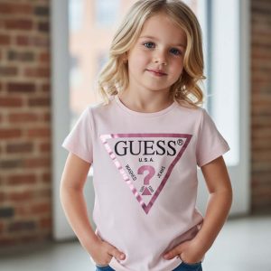 T-shirt GUESS iconica rosa 2 anni - 7 anni