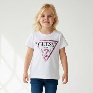 T-shirt GUESS iconica bianca 2 anni - 7 anni