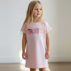 Abito GUESS rosa con logo multicolor 2 anni - 7 anni
