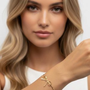 Bracciale color oro Fiocco