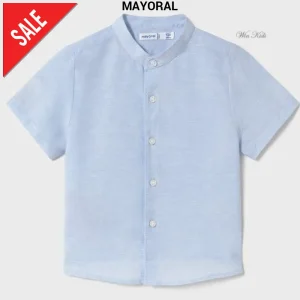 Camicia MAYORAL bambino azzurra da 6 mesi a 4 anni