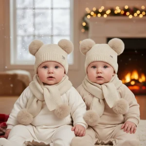 Cappello e Sciarpa CHICCO con pon pon 0/3 mesi - 18/24 mesi