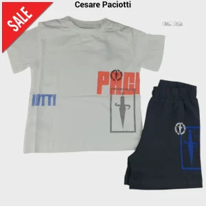 Completo CESARE PACIOTTI baby  kids e junior bianco e nero spadino 6 mesi - 16 anni