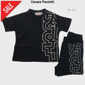 Completo CESARE PACIOTTI baby kids e junior total black 6 mesi - 16 anni