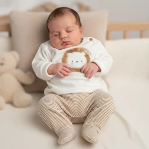 Completo CHICCO leone in ciniglia panna e beige 0 mesi - 3 mesi