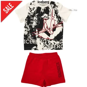 Completo ICEBERG Bugs Bunny bianco rosso e nero 12 mesi - 6 anni
