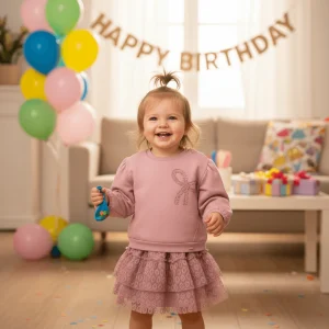 Completo MAYORAL felpa e gonna rosa 6 mesi - 4 anni