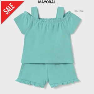 Completo MAYORAL bambina in cotone a costine 6 mesi - 4 anni