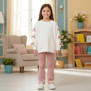 Completo MAYORAL felpa fiocchi e leggings 2 anni - 10 anni