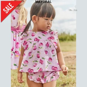 Completo MAYORAL rosa fantasie ciliege 6 mesi - 4 anni