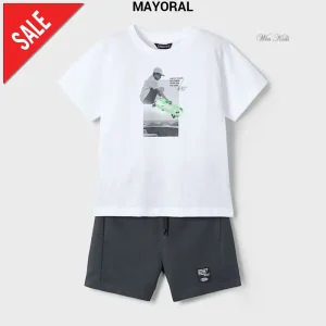 Completo MAYORAL t-shirt e bermuda skate 2 anni - 10 anni