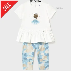 Completo MAYORAL t-shirt e leggings principessa 6 mesi - 4 anni