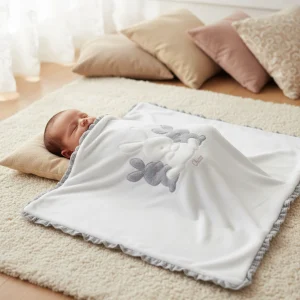 Coperta CHICCO in ciniglia tema coniglietti