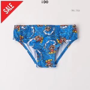 Costume I DO modello slip blu con scimmiette dalla 12 mesi alla 8 anni