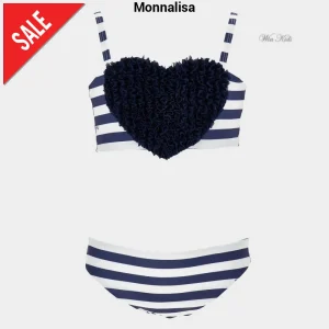 Costume MONNALISA bikini con cuore blu 2 anni - 10 anni