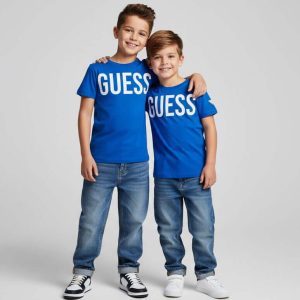 T-shirt GUESS maxilogo bluette 2 anni - 16 anni