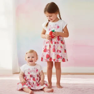 Abito GUESS fantasie fragoline 3 mesi / 7 anni