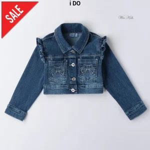 Giubbotto i DO bambina in jeans corto dalla 18mesi alla 8anni