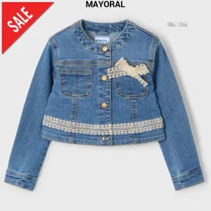 Giubbotto MAYORAL jeans con fiocco 2 anni - 10 anni