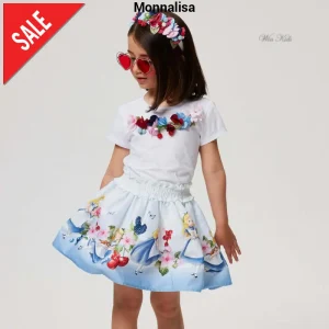 Gonna MONNALISA rasatello fantasia ALICE 2 anni - 10 anni