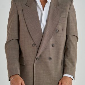 Giacca con Abbottonatura Profonda Tortora Taormina