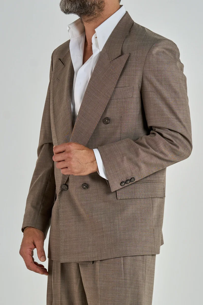 Giacca con Abbottonatura Profonda Tortora Taormina - immagine 3